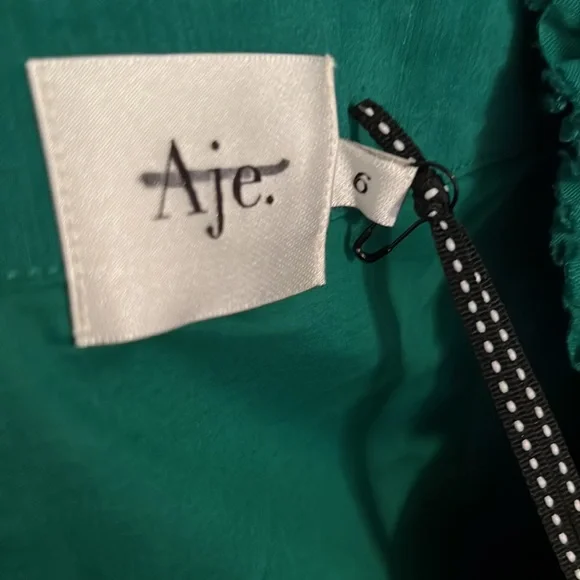 Aje Green Puff Sleeve Mini Dress - Picture 9 of 9